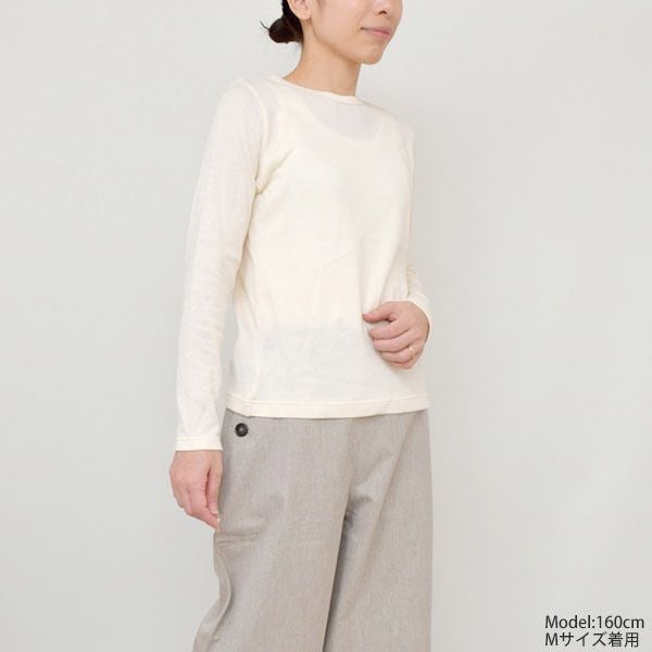 オーガニックコットン ガーゼ天竺ニットクルーネック