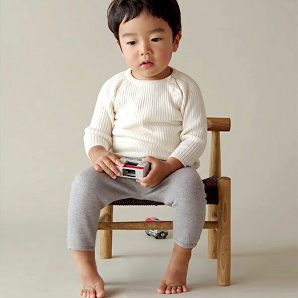 オーガニックコットン ベビー縫い目のないパンツ