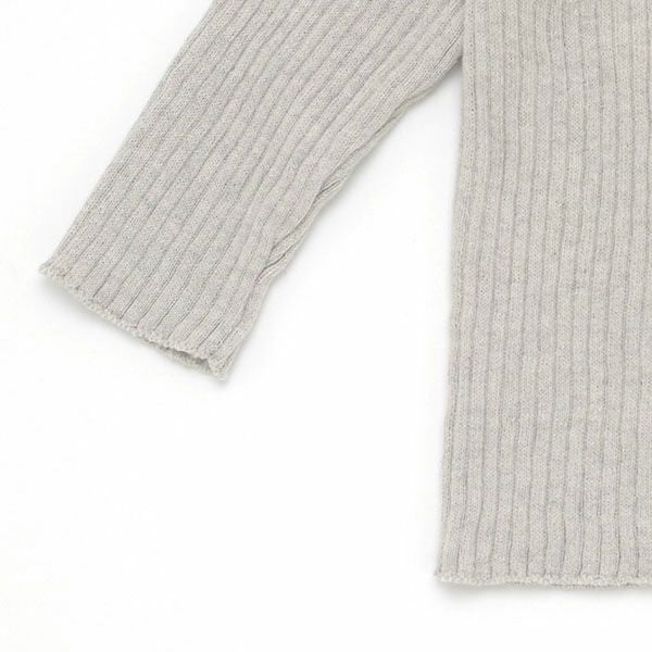 オーガニックコットン ベビーラグランリブニット