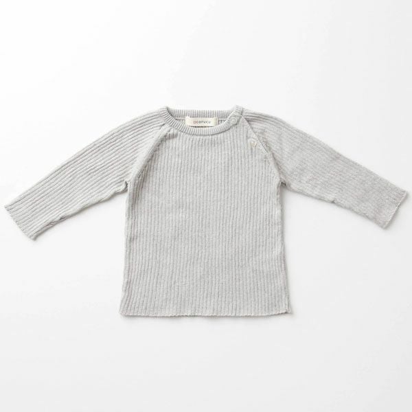 オーガニックコットン ベビーラグランリブニット