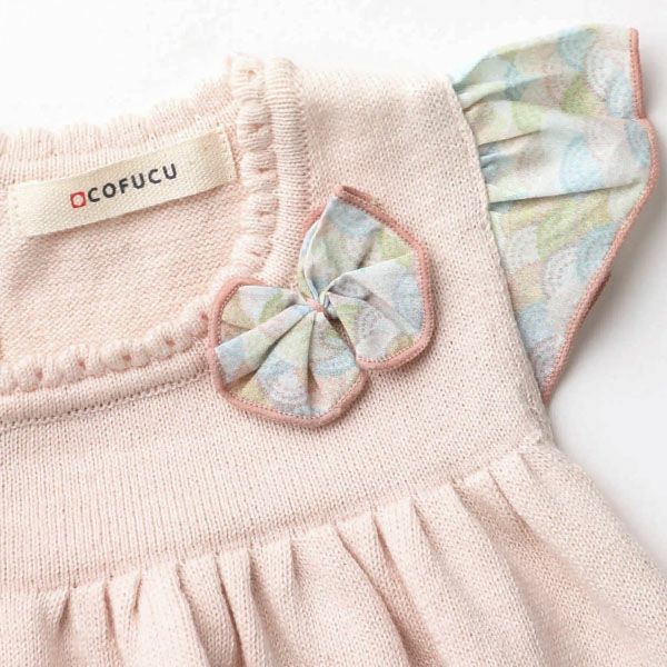 オーガニックコットン ベビー青海波ワンピース