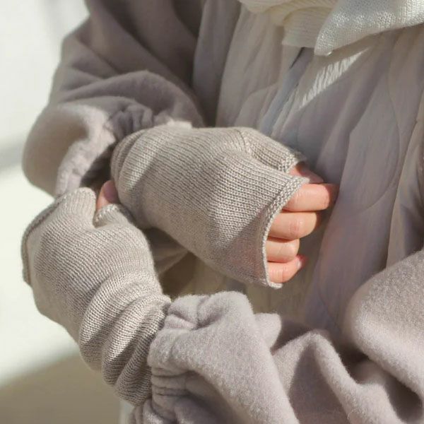 オーガニックコットン&カシミヤ レディース アームウォーマー