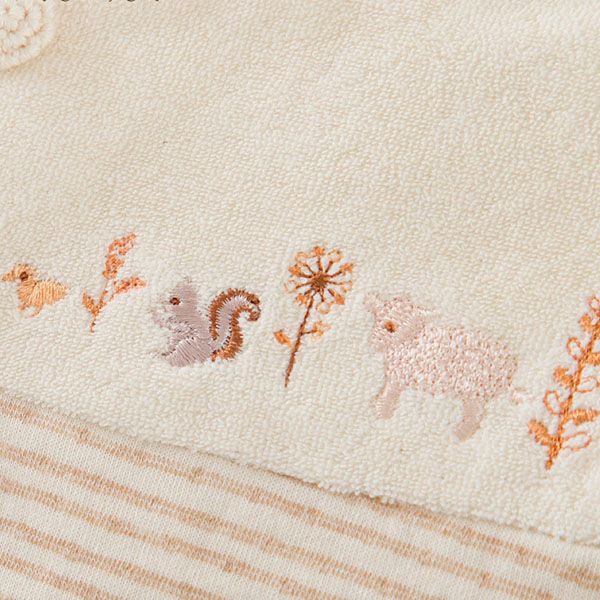 オーガニックコットン ベビー 小さな森の動物ベスト