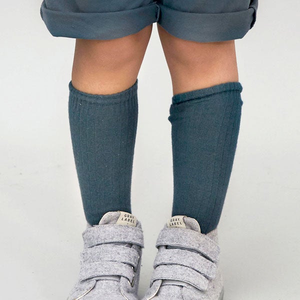 オーガニックコットン キッズ リブハイソックス