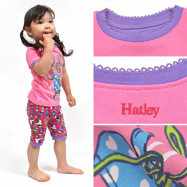 【SALE／40%OFF】オーガニックコットン キッズ パジャマ（半袖） Roller Girl