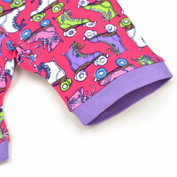 【SALE／40%OFF】オーガニックコットン キッズ パジャマ（半袖） Roller Girl