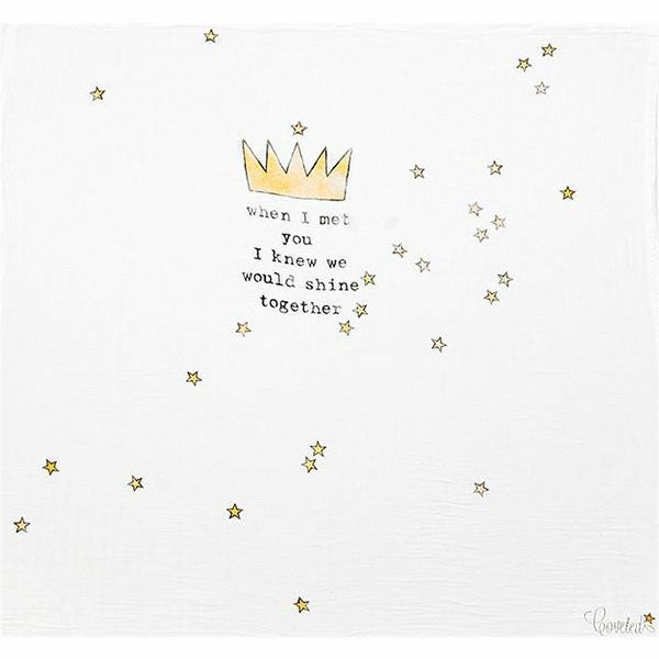 オーガニックコットン モスリンスワドルScarf Crown