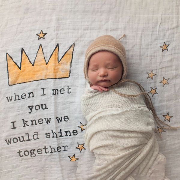 オーガニックコットン モスリンスワドルScarf Crown