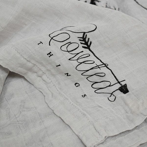 オーガニックコットン モスリンスワドルScarf Faded Arrows