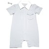 【SALE／50%OFF】オーガニックコットン ベビーショートオール（半袖）Little Business