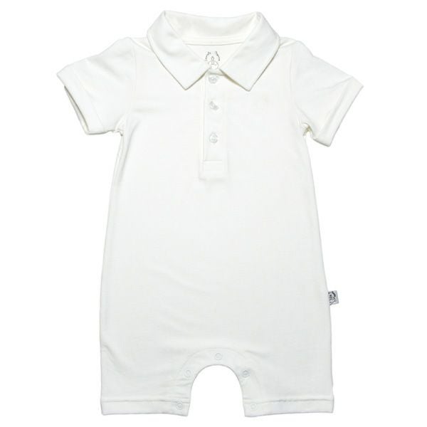 【SALE／50%OFF】オーガニックコットン ベビーショートオール（半袖）Classic 3 Button