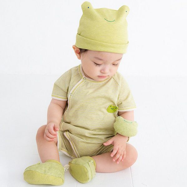 オーガニックコットン かえる ブーティ