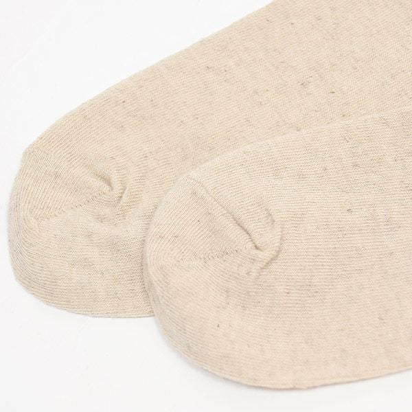 オーガニックコットン＆リネン プレーンソックス リネンナチュラル 22.5-24.5