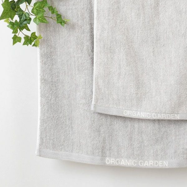 オーガニックコットン ロゴバスタオル 彩土染め