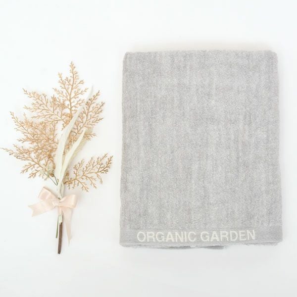 オーガニックコットン ロゴバスタオル 彩土染め
