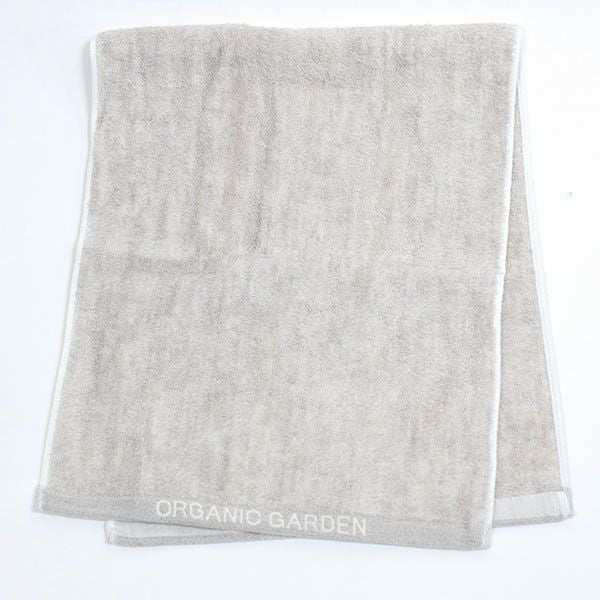 オーガニックコットン ロゴフェイスタオル 彩土染め