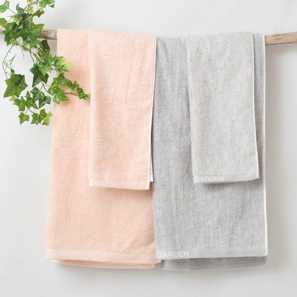 オーガニックコットン ロゴフェイスタオル 彩土染め