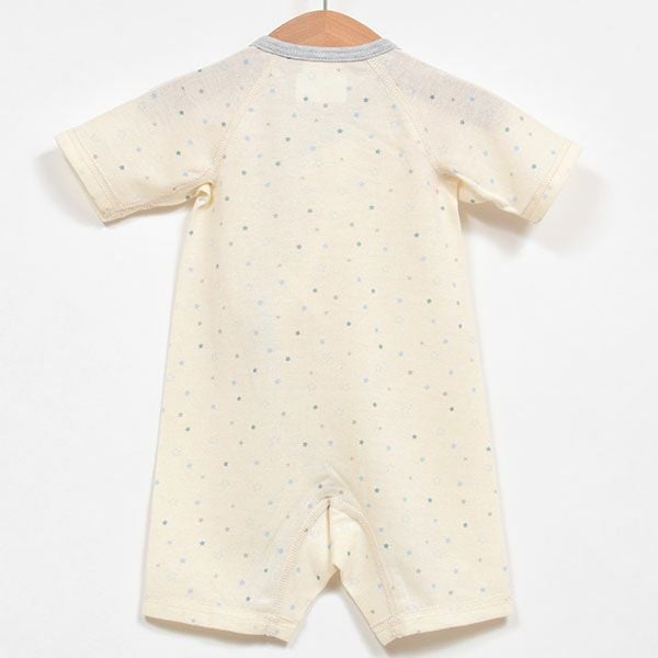 オーガニックコットン ベビー吊天竺 コンビ肌着 金平糖