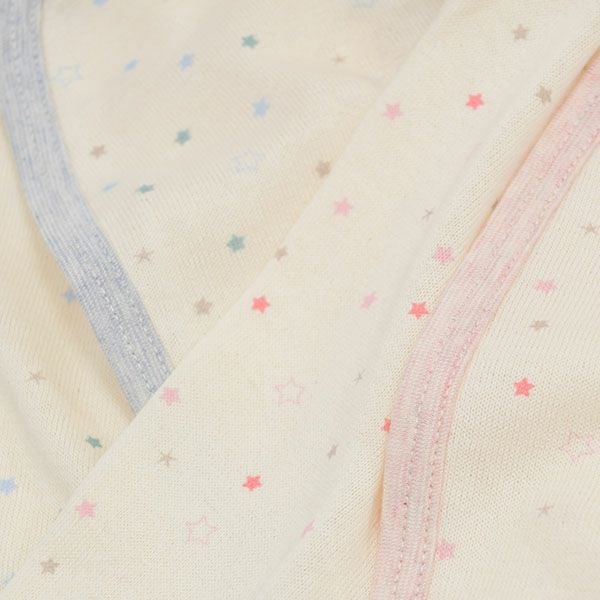 オーガニックコットン ベビー吊天竺 コンビ肌着 金平糖