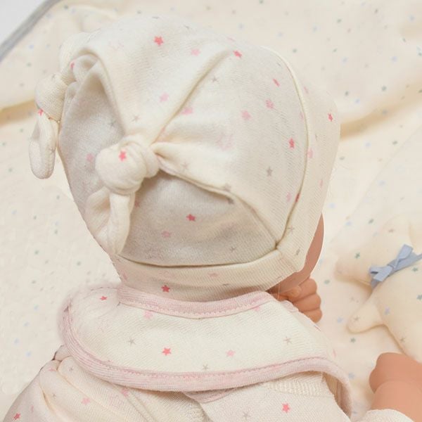 オーガニックコットン ベビー吊天竺 帽子 金平糖