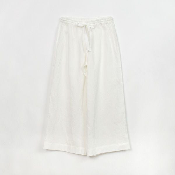 オーガニックコットン＆リネン さらさらパジャマ ホワイト M