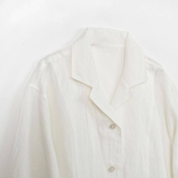 オーガニックコットン＆リネン さらさらパジャマ ホワイト M