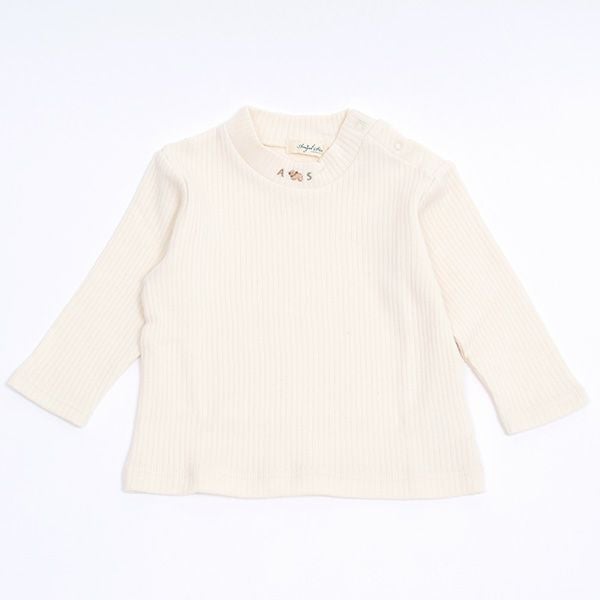 オーガニックコットン ベビーやわらかリブTシャツ(長袖)