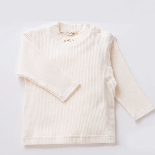 オーガニックコットン ベビーやわらかリブTシャツ(長袖)