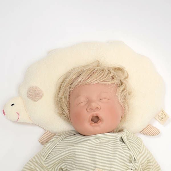 オーガニックコットン ひつじのベビーまくら 生成り