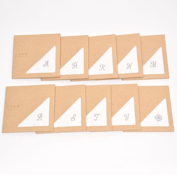 オーガニックコットン イニシャルミニタオル（ケース入り）