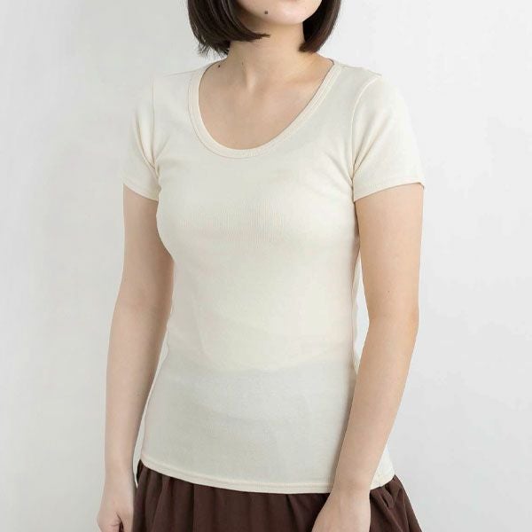オーガニックコットン ベーシック クルーネックTシャツ（半袖）