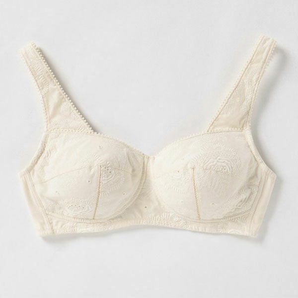 オーガニックコットン ハッピーエンブロイダリーレースブラ
