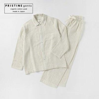 オーガニックコットン＆リネン メンズ ダブルガーゼパジャマ