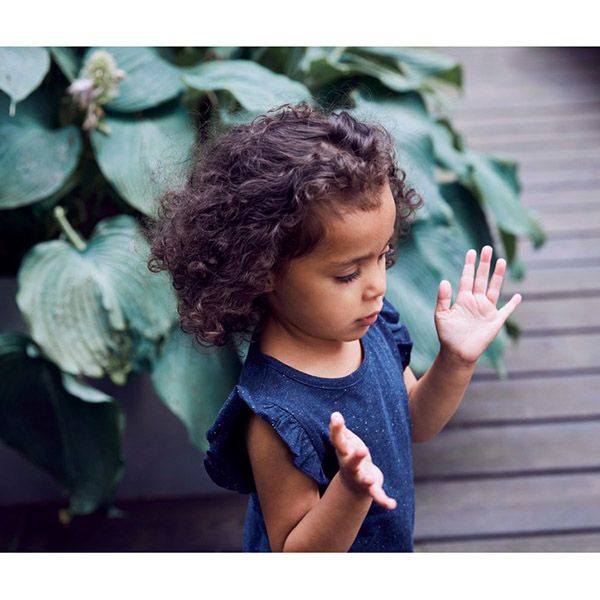 オーガニックコットン キッズフリルスリーブTシャツ Hunter