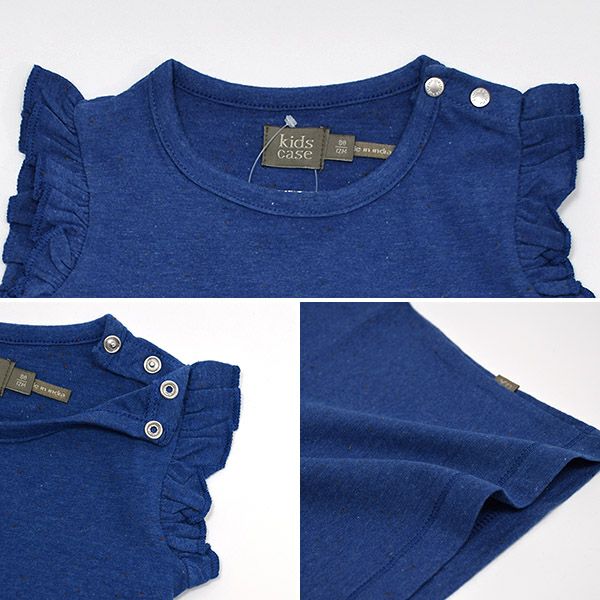 オーガニックコットン ベビーフリルスリーブTシャツ Hunter