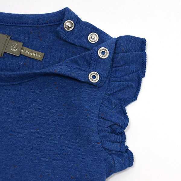 オーガニックコットン ベビーフリルスリーブTシャツ Hunter