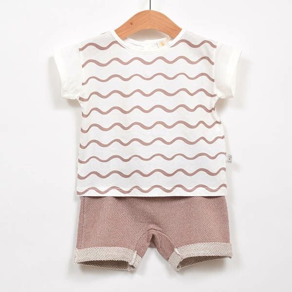 【SALE／30%OFF】オーガニックコットン ベビーTシャツ Onde(半袖)