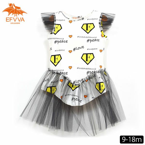 【SALE／80%OFF】オーガニックコットン ベビー チュールチュニック WONDER White 9-18m