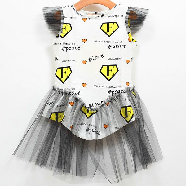 【SALE／80%OFF】オーガニックコットン ベビー チュールチュニック WONDER White 9-18m