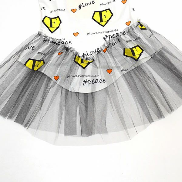 【SALE／80%OFF】オーガニックコットン ベビー チュールチュニック WONDER White 9-18m