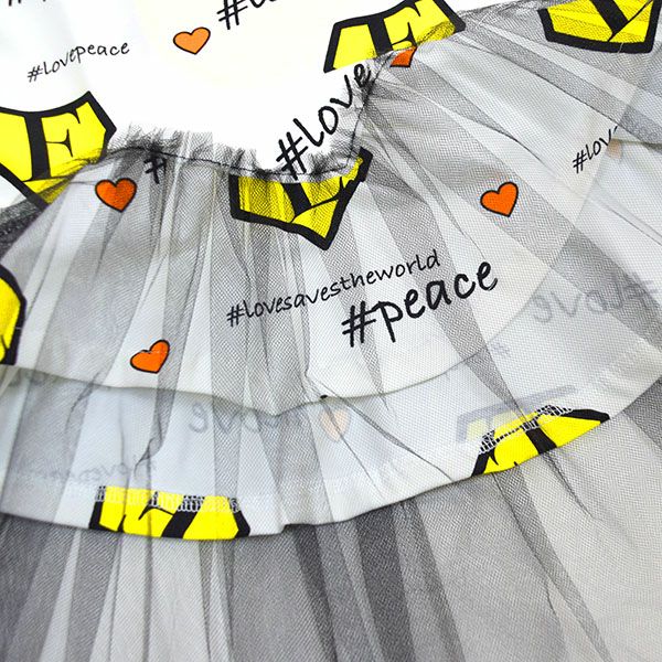 【SALE／80%OFF】オーガニックコットン ベビー チュールチュニック WONDER White 9-18m