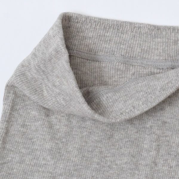 オーガニックコットン&ヤク テレコ3分丈ボトム グレー M