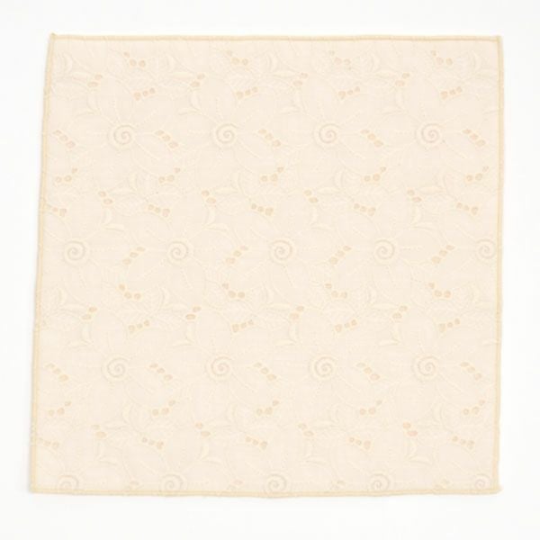 オーガニックコットン レースあわせタオルハンカチ