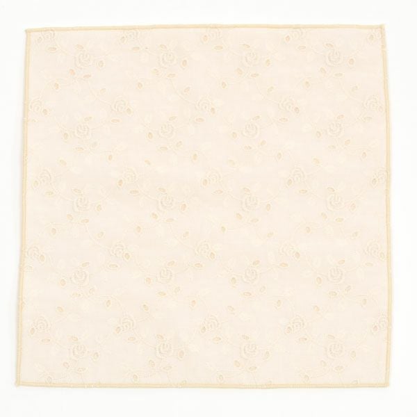 オーガニックコットン レースあわせタオルハンカチ