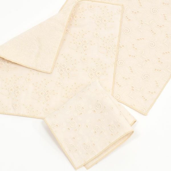 オーガニックコットン レースあわせタオルハンカチ