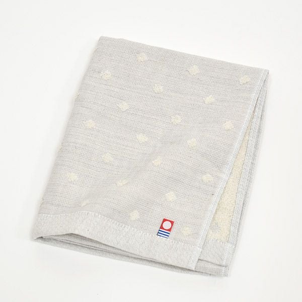 オーガニックコットン ガーゼ彩土染めドットフェイスタオル