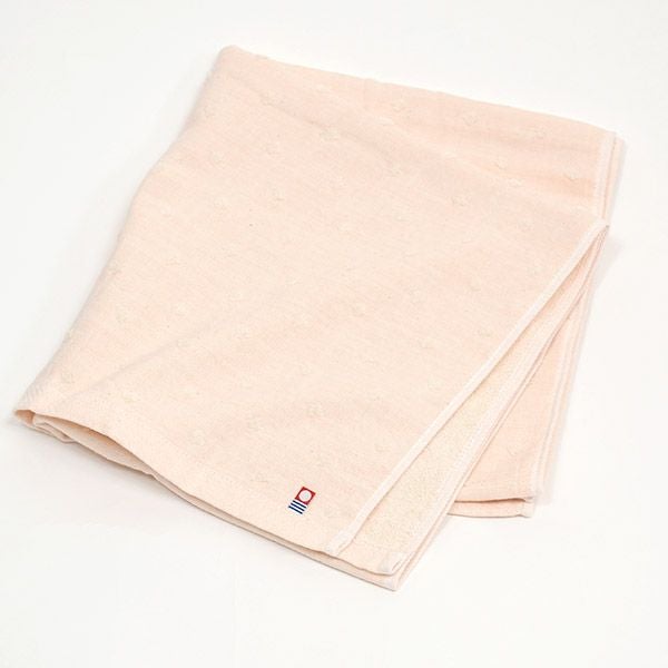 オーガニックコットン ガーゼ彩土染めドットバスタオル