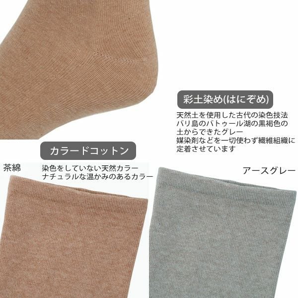 オーガニックコットン ゴムなしベーシックプレーンソックス