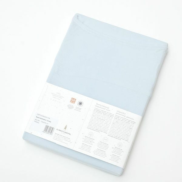 オーガニックコットン Jerseyフィットシーツ Hellblau 100×200
