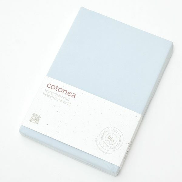 オーガニックコットン Jerseyフィットシーツ Hellblau 100×200